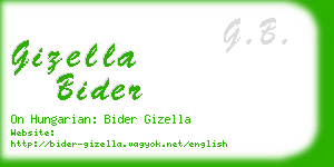 gizella bider business card